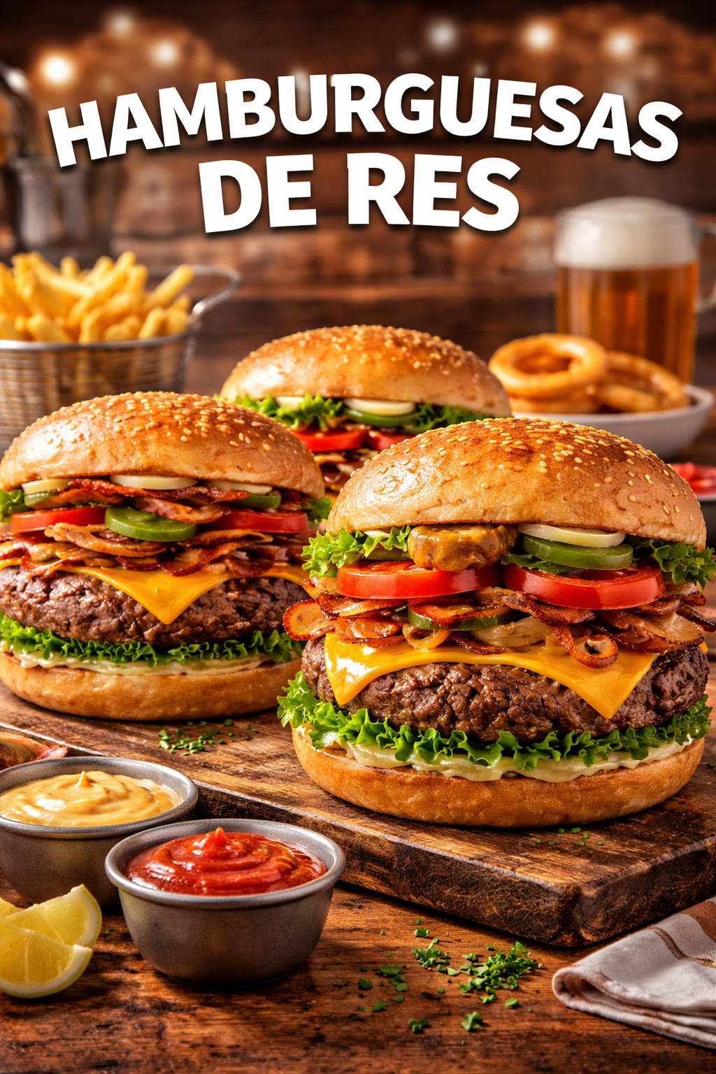 Hamburguesas de res